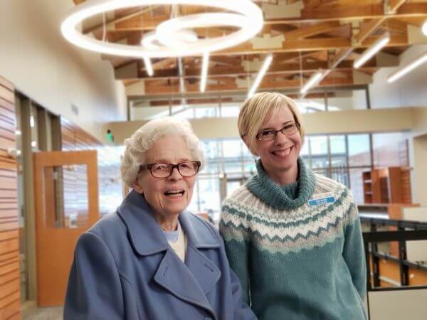 Ginny Adams at the library