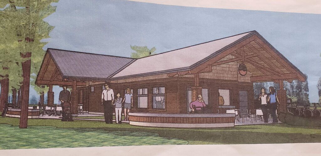 Architect's rendering of the new Glendalough State Park Trailhead