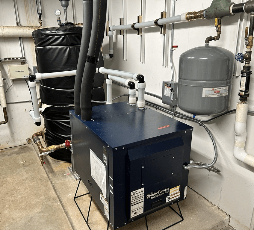 geothermal sytem at West Central Initiative office