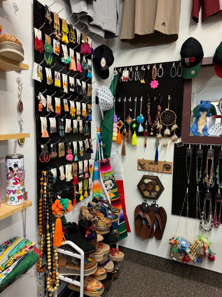 Artisinal earrings at Cielito Lindo