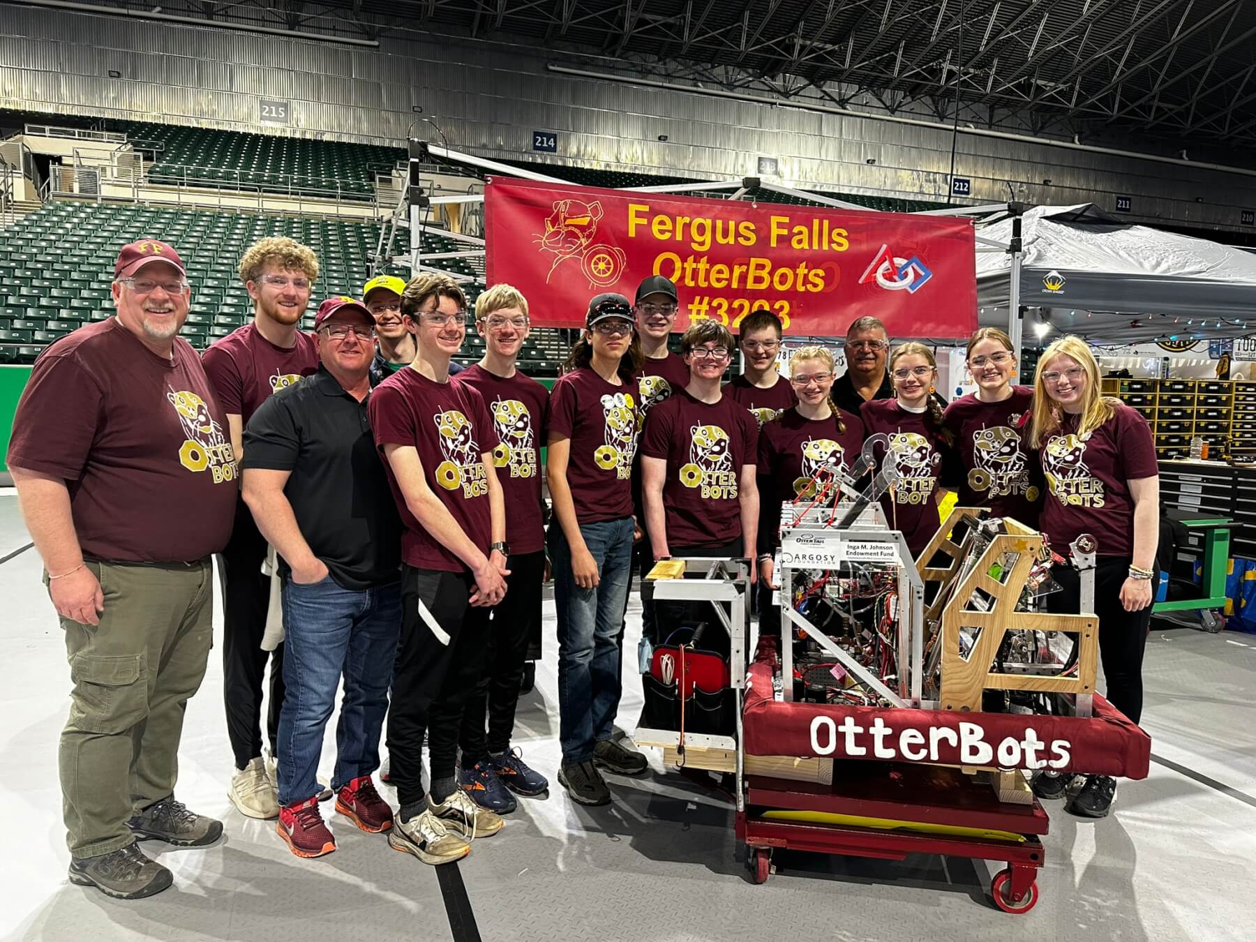 OtterBots team with the robot
