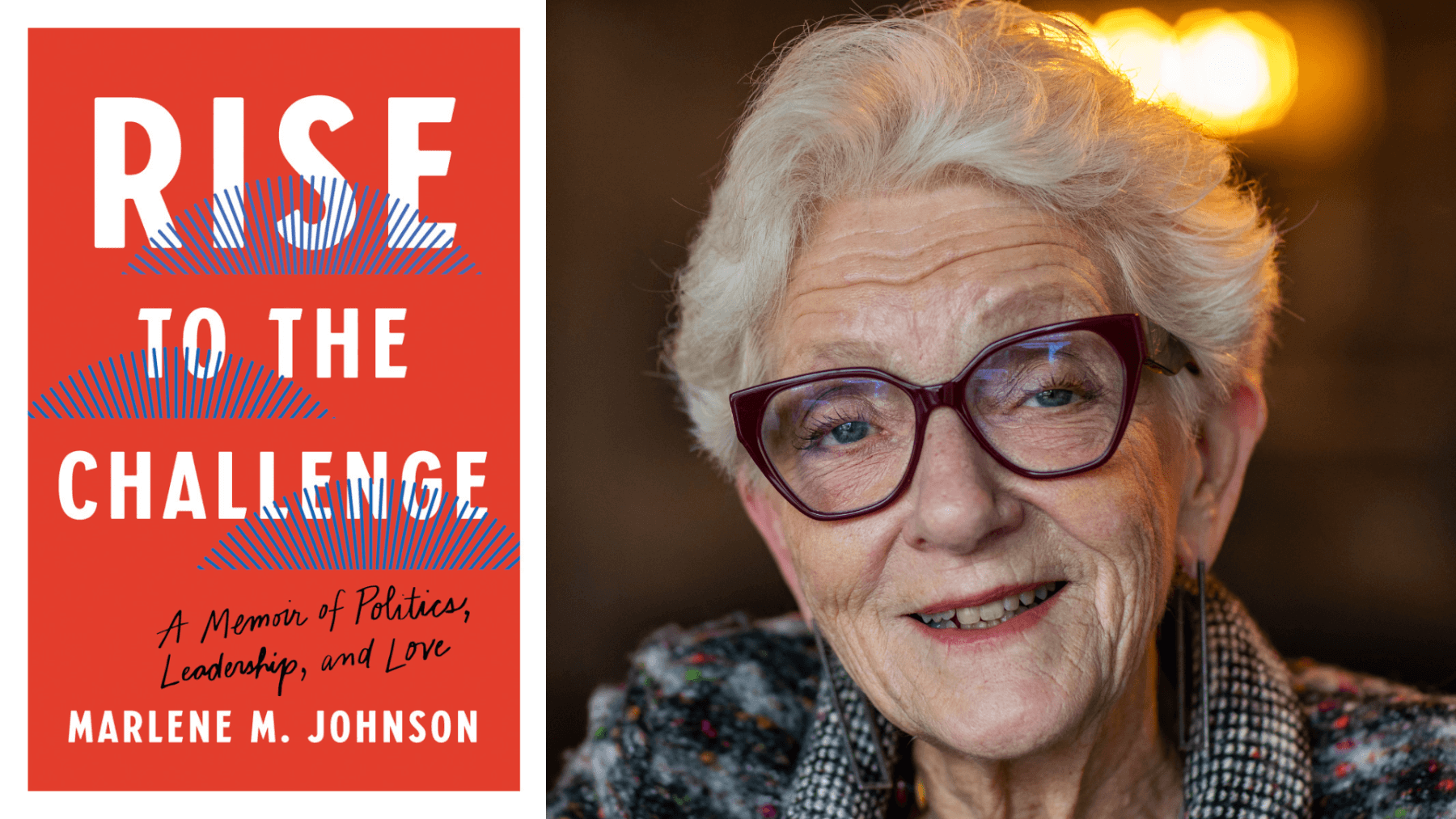Rise to the Challenge Book Cover and Author Marlene M. Johnson.