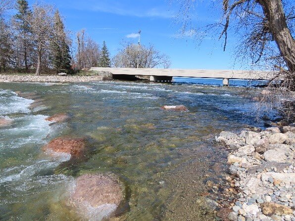 Otter Tail River after rock arch rapids installation (Courtesy Luther Aadland)