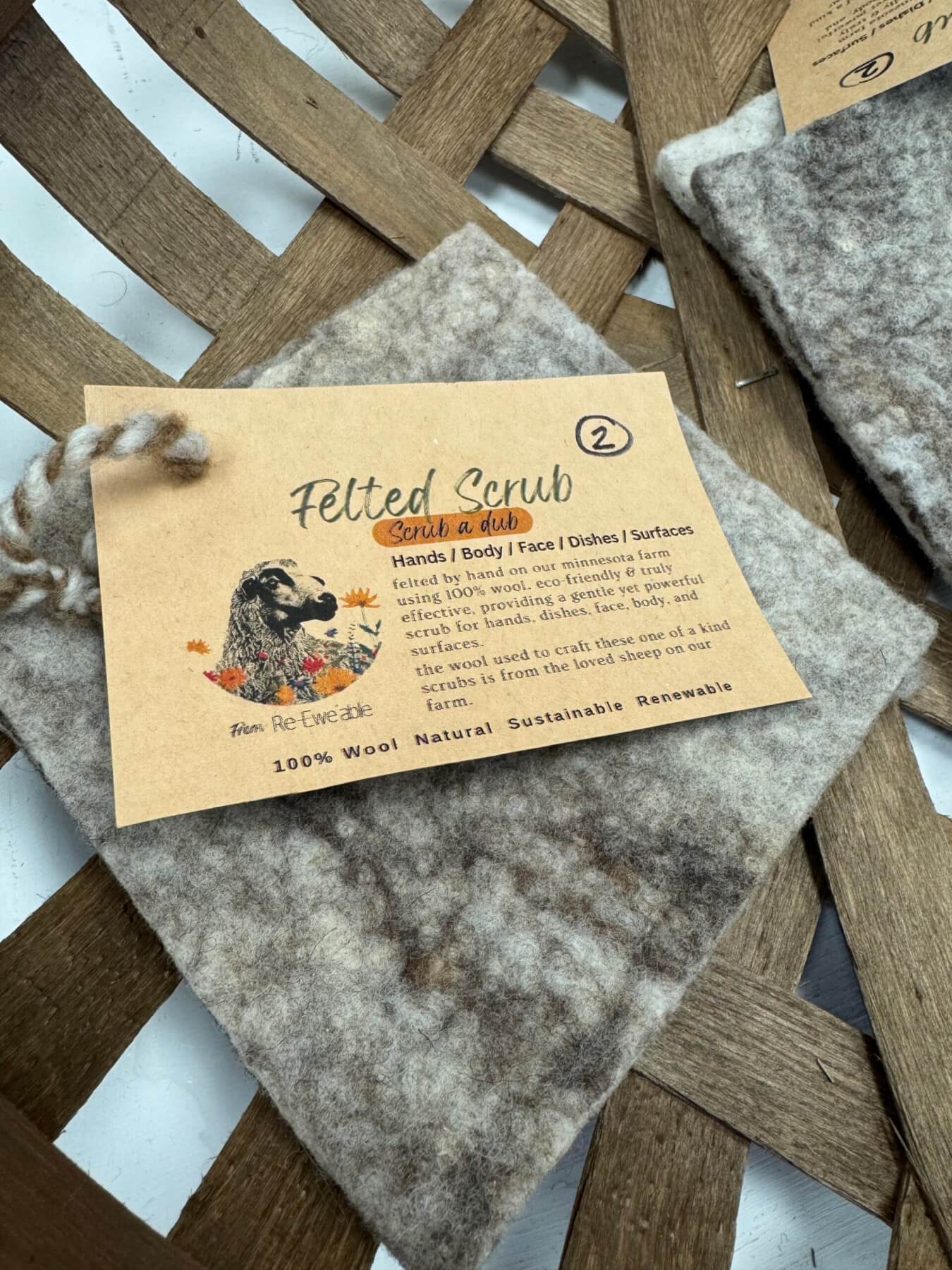 Wool scrubber